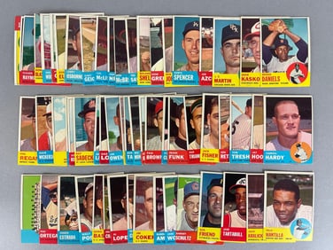 59 - 1963 Topps Baseball Scarce 6th Series Cards with Rookies