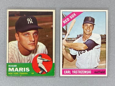 1963 Topps Roger Maris and 1966 Topps Carl Yastrzemski