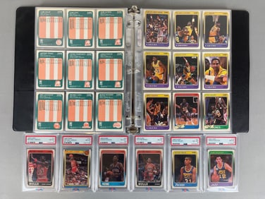 1988 Fleer Basketball Complete Set with 6 - PSA 8s or Better