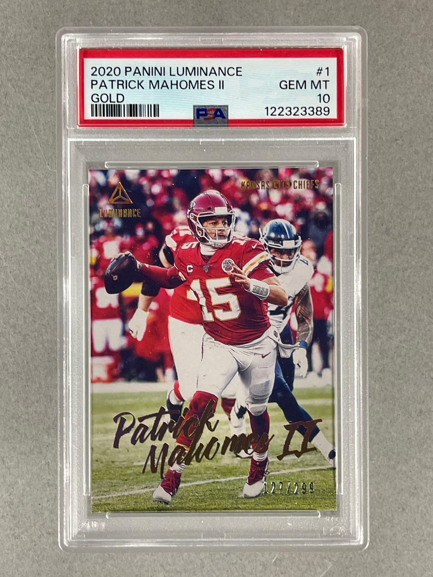 2020 Panini Luminance Gold Patrick Mahomes II #1 PSA 10: 2020 Panini Luminance Gold Patrick Mahomes II #1 PSA 10
