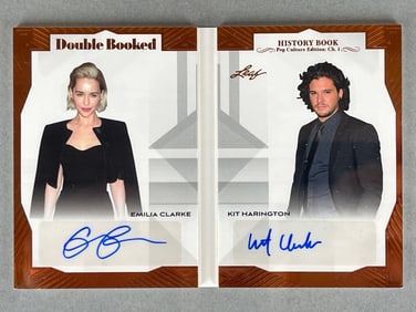 2024 Leaf History Book Double Booked Dual Auto Emilia Clarke/ Kit Harington 8/25