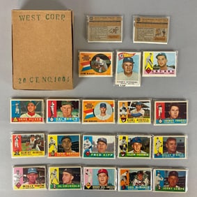 1960 Topps Baseball West Corps Cello Fun Pack Vending Box of 20 with Stars Showing