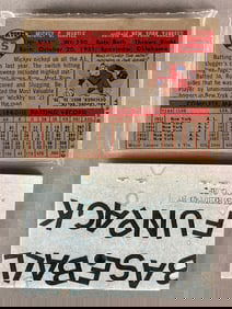 1957 Topps Baseball West Corps Cello Fun Pack with Mickey Mantle on Back