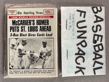 1969 Topps Baseball West Corps Cello Fun Pack with Tim McCarver on Top