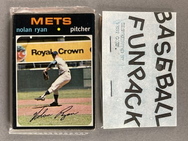 1971 Topps Baseball West Corps Cello Fun Pack with Nolan Ryan on Top