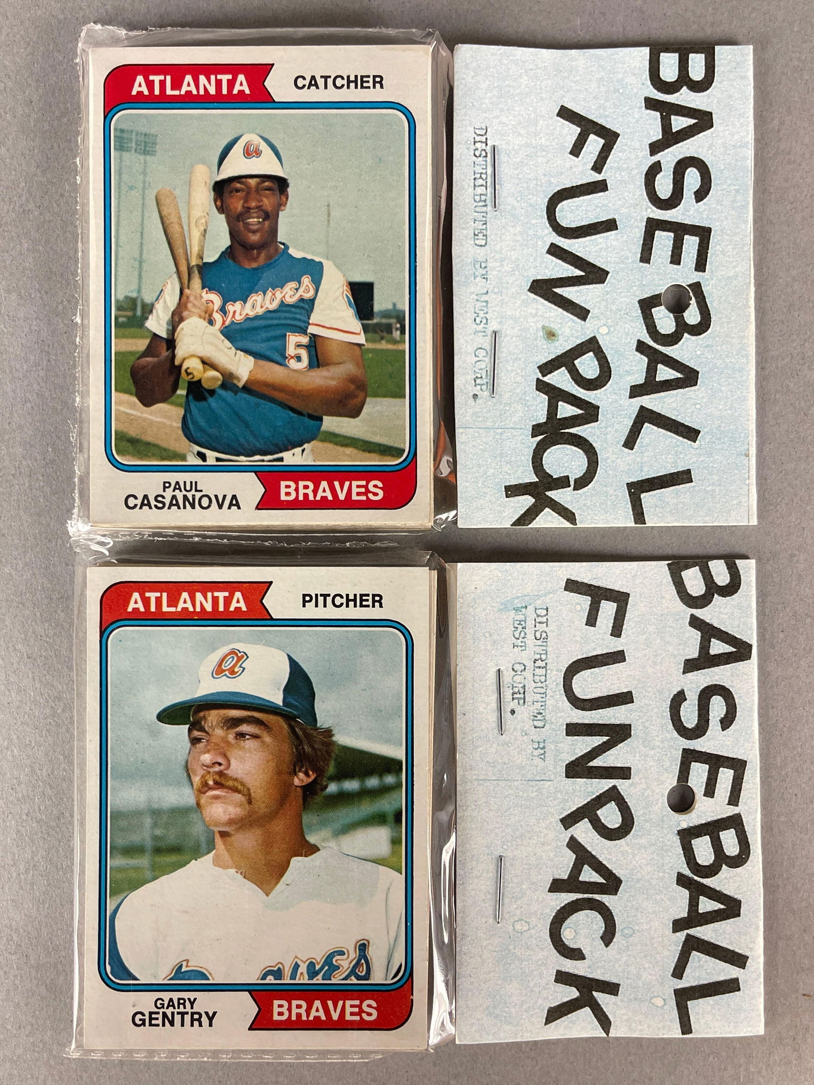 2 - 1974 Topps Baseball West Corps Cello Fun Packs (1 of 2)