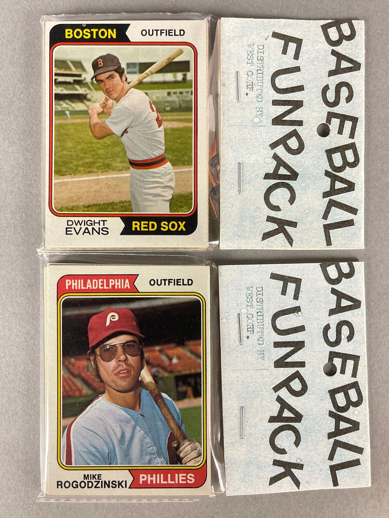 2 - 1974 Topps Baseball West Corps Cello Fun Packs (1 of 2)