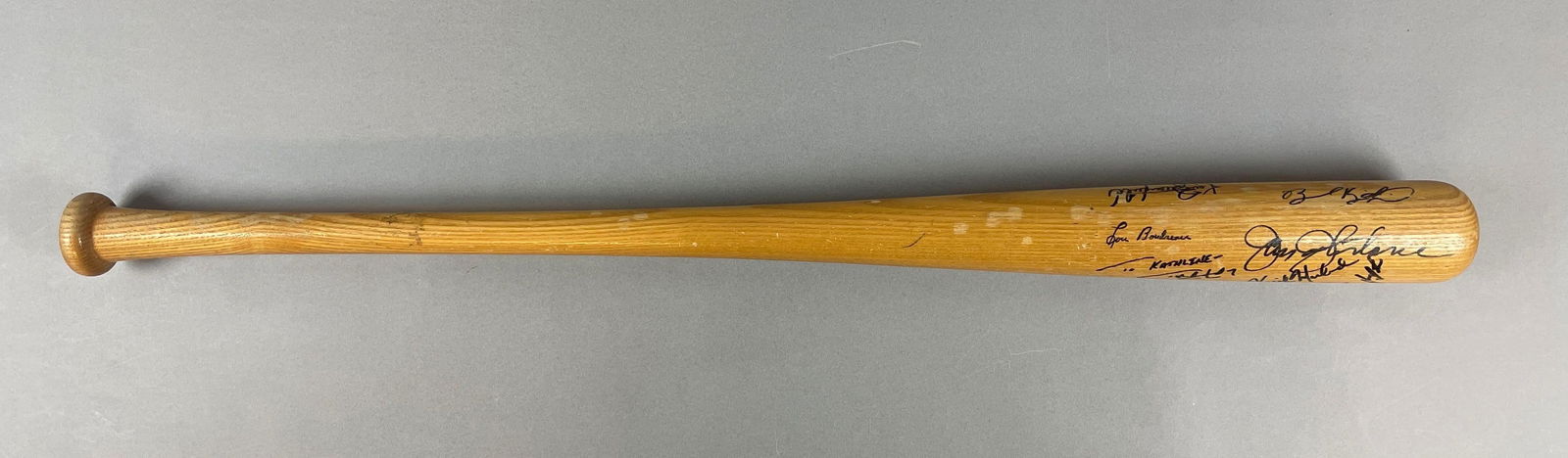 Chicago Cubs Multi-Signed Bat with Santo, Boudreau, and More (1 of 8)