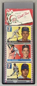 Rare 1955 Topps Baseball Christmas Rack Pack with Willie Mays on Back