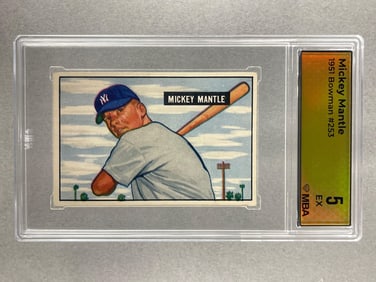1951 Bowman Mickey Mantle #253 MBA 5 Rookie