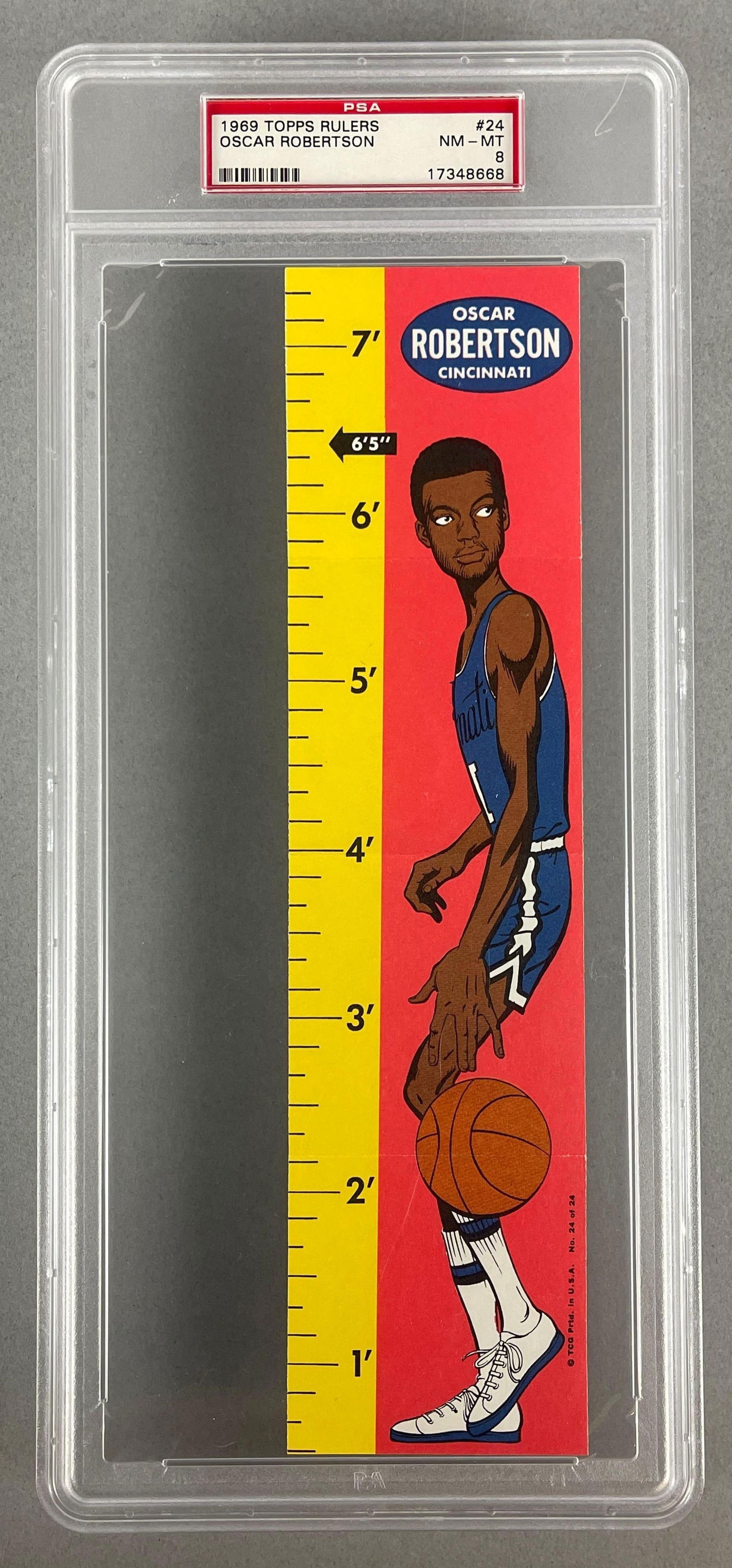 Rare 1969 Topps Rules Oscar Robertson #24 PSA 8 (1 of 2)
