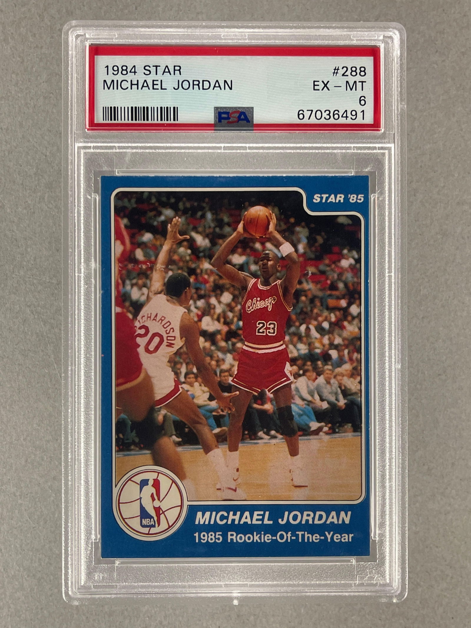 1984 Star Michael Jordan #288 PSA 6 Rookie (1 of 2)