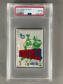 1972 Topps Football 1st Series Wax Pack PSA 8