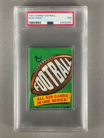1974 Topps Football Wax Pack PSA 7