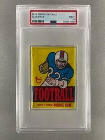 Rare 1976 Topps Football Wax Pack PSA 9