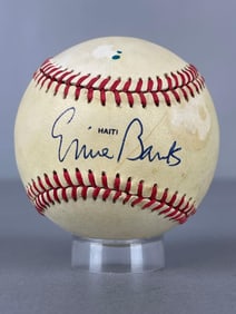 Ernie Banks Signed 1983 All-Star Game 50th Anniversary Ball with JSA COA