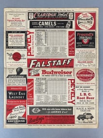Ki Ki Cuyler and Dizzy Dean Signed 1941 St. Louis Cardinals Scorecard with JSA LOA
