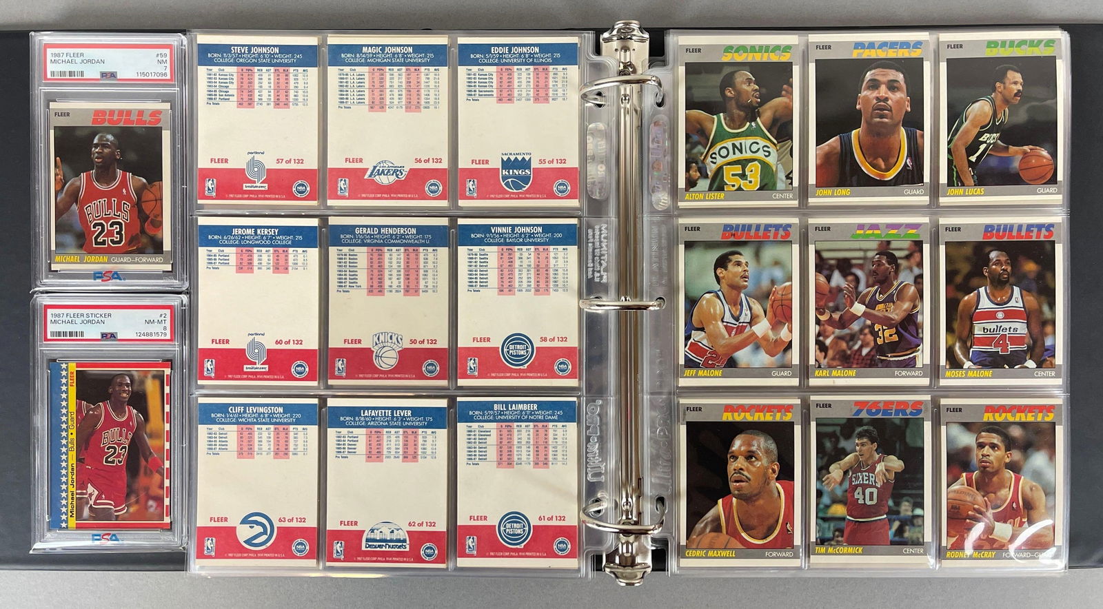 1987 Fleer Basketball Complete High-Grade Set with PSA 7 and 8 Jordans (1 of 6)