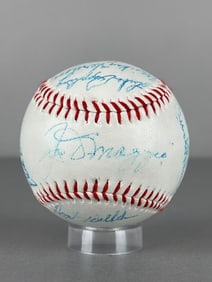Joe DiMaggio Multi-Signed Baseball of HOFs and Legends, 16 Autos with JSA LOA