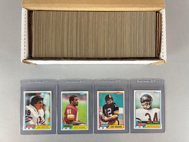 1981 Topps Football Near Complete Set 527/528