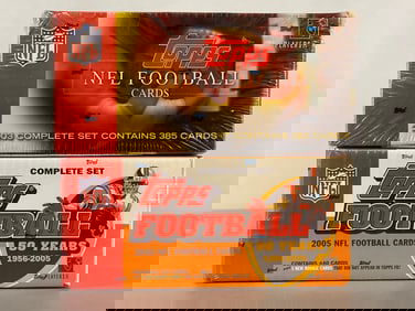 2003 and 05 Topps Football Complete Factory Sealed Sets