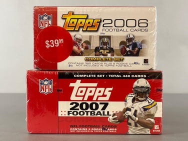 2006 and 2007 Topps Football Complete Factory Sealed Sets