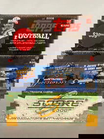 2008 Topps, Score, Upper Deck Football Factory Sealed Sets