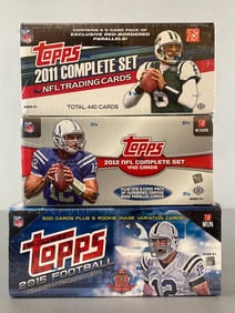 2011, 12, and 15 Topps Football Complete Factory Sealed Sets