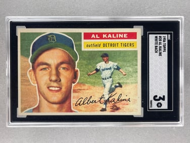 1956 Topps Al Kaline #20 White Back SGC 3