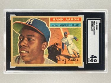1956 Topps Hank Aaron #31 White Back SGC 4