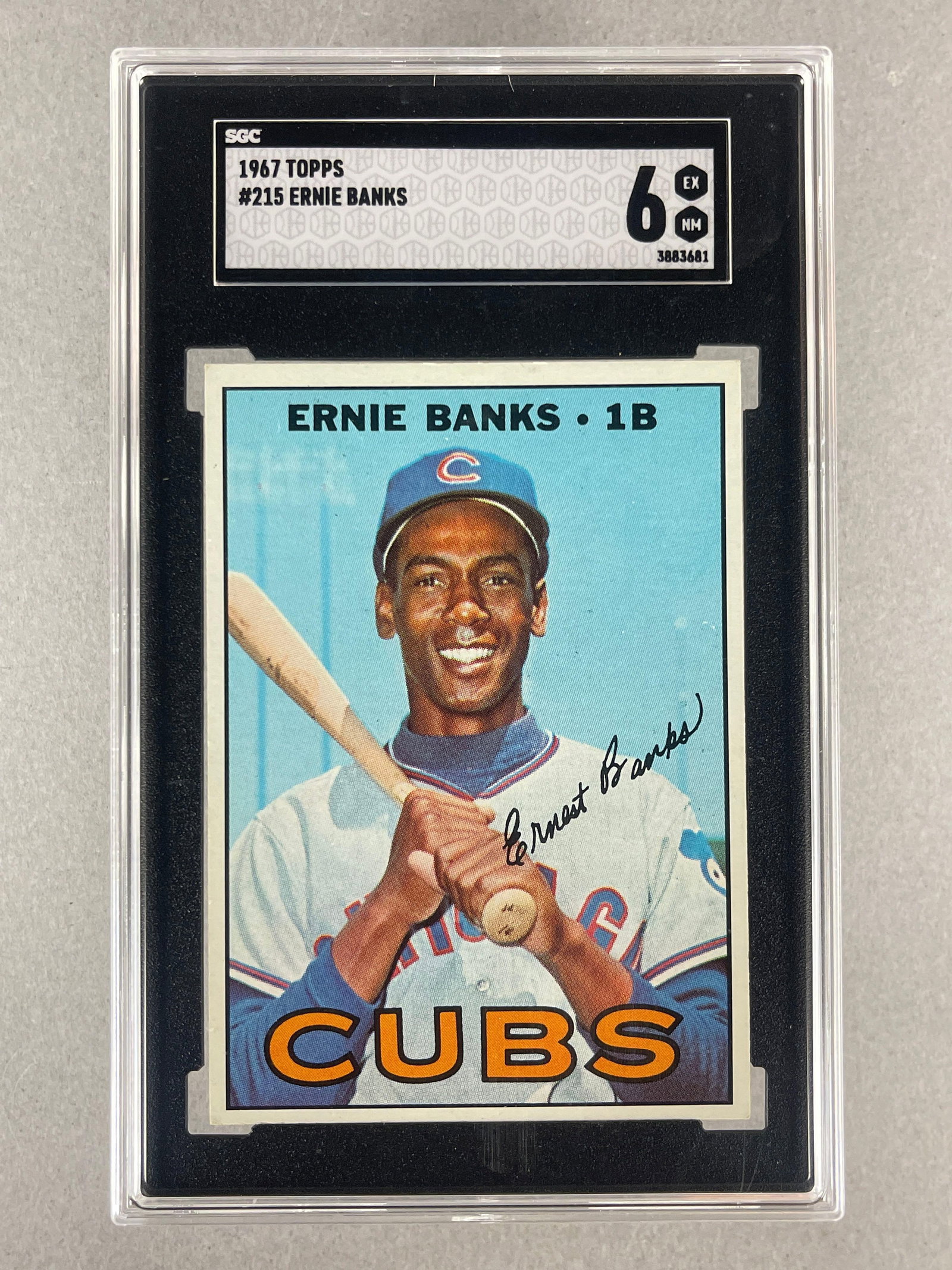 1967 Topps Ernie Banks #215 SGC 6: 1967 ????Topps Ernie Banks #215 SGC 6, Nice centering and great eye appeal