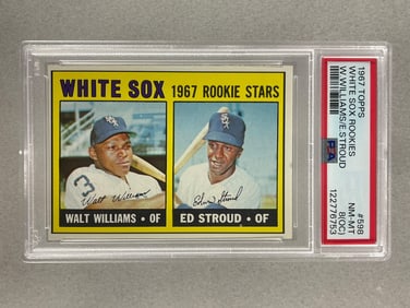 1967 Topps White Sox Rookies W. Williams/ E. Stroud #598 PSA 8 O/C