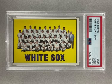 1967 Topps White Sox Team #573 PSA 9 O/C