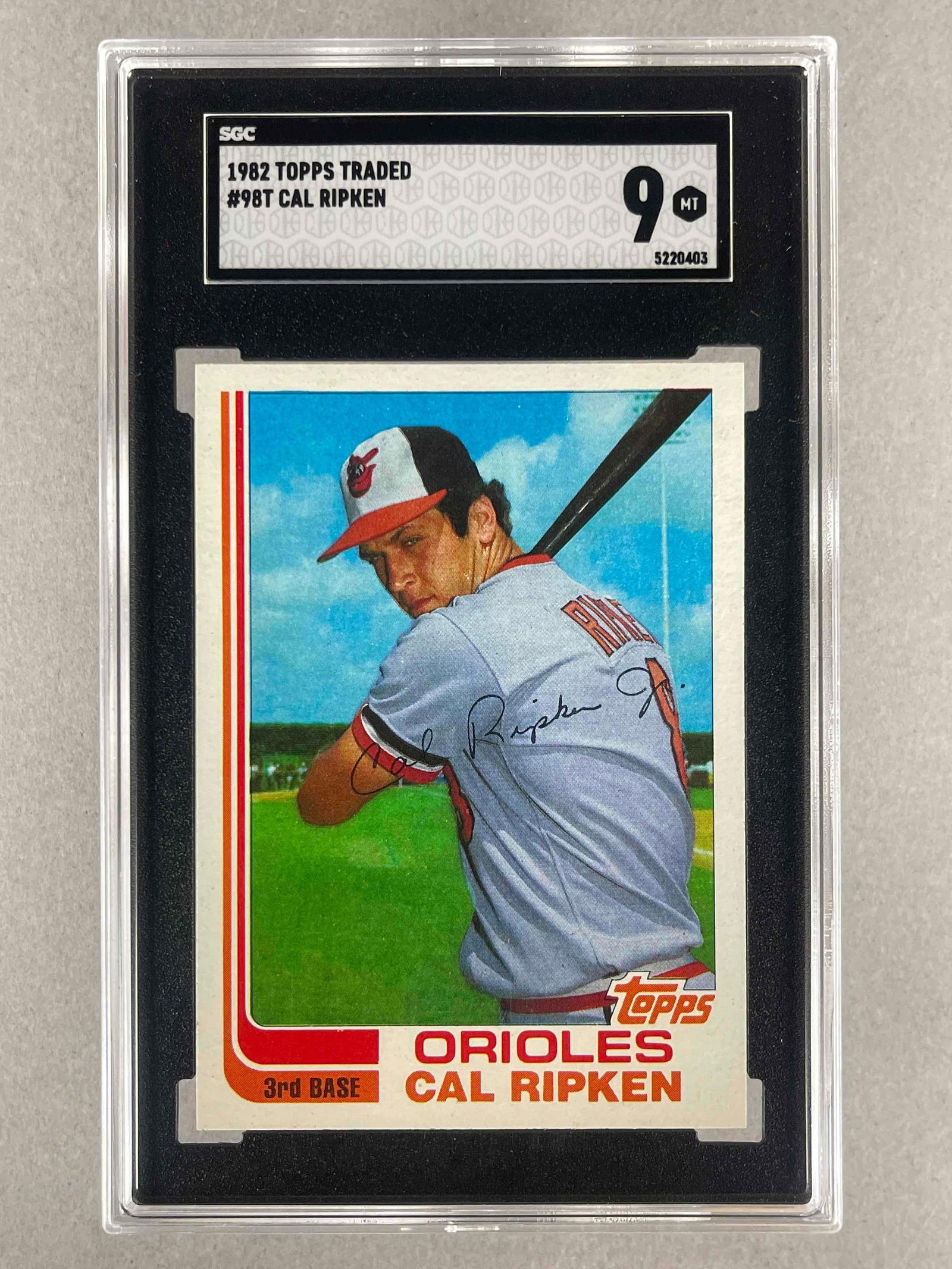 1982 Topps Traded Cal Ripken #98T SGC 9 Rookie (1 of 2)
