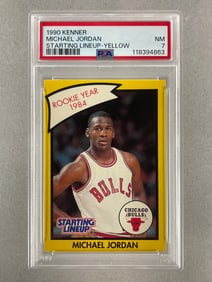 1990 Kenner Starting Lineup Yellow Michael Jordan PSA 7