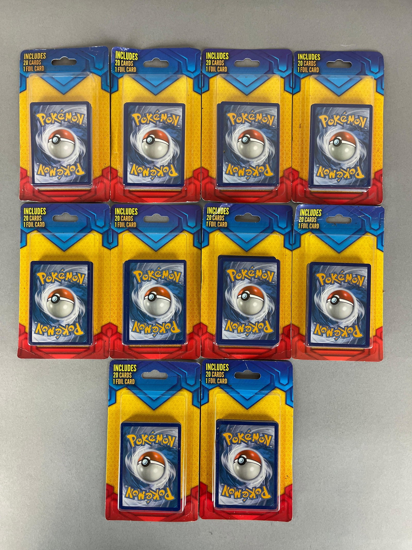 10 - 2019 Pokemon Mj Holding Mystery Blister Packs: All cards 2019 or older, Includes foil cards, 20 - Cards per pack