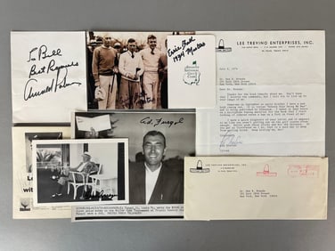 Group of HOF Golfers Signed Photos, Scorecards, and More
