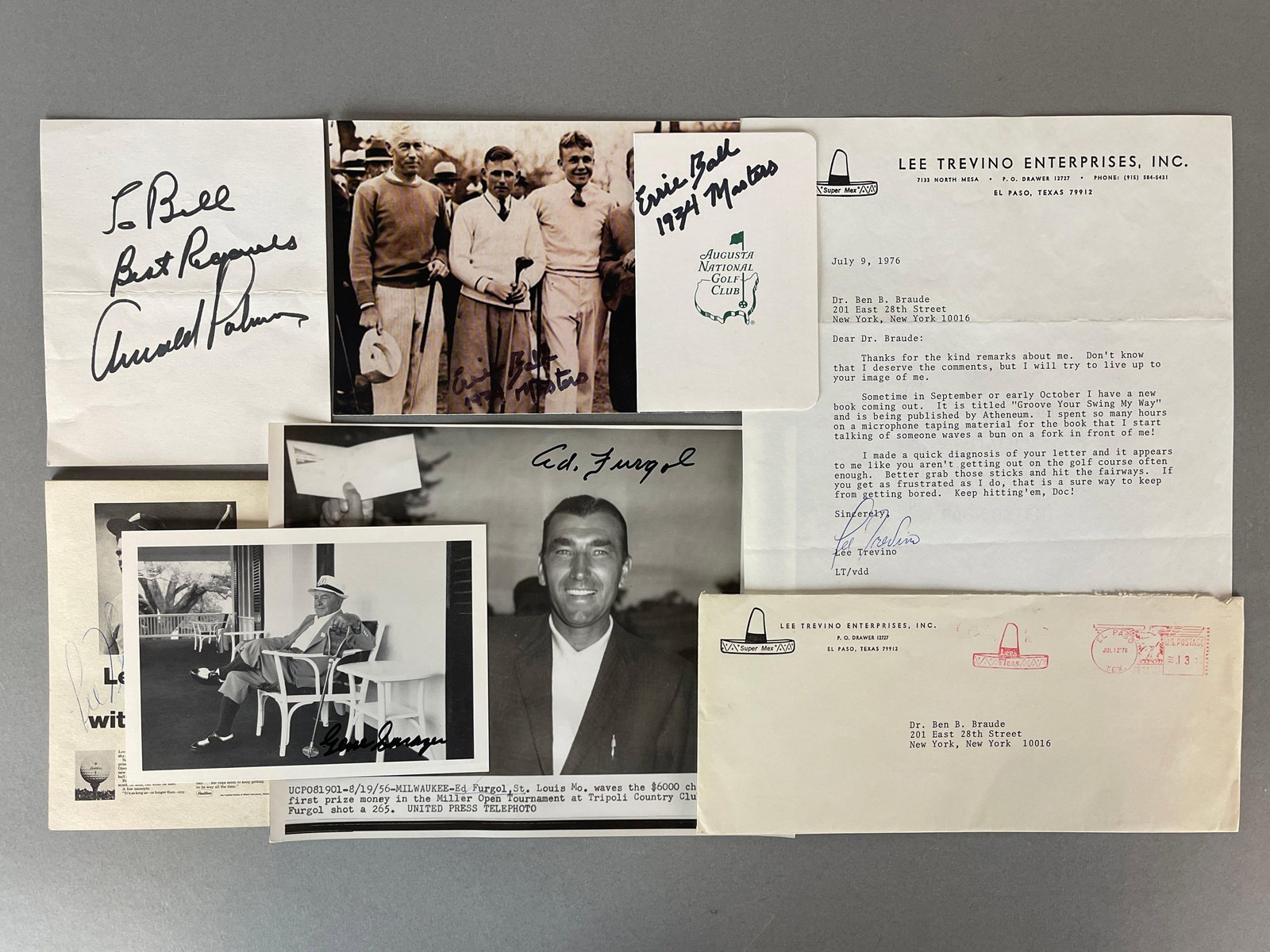 Group of HOF Golfers Signed Photos, Scorecards, and More (1 of 2)