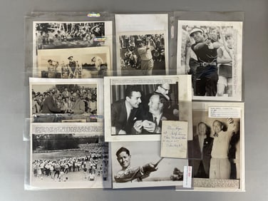 10 - 1930s - 70s Original Golf Photos of Byron Nelson, Bobby Jones, Walter Hagen, Arnold Palmer,