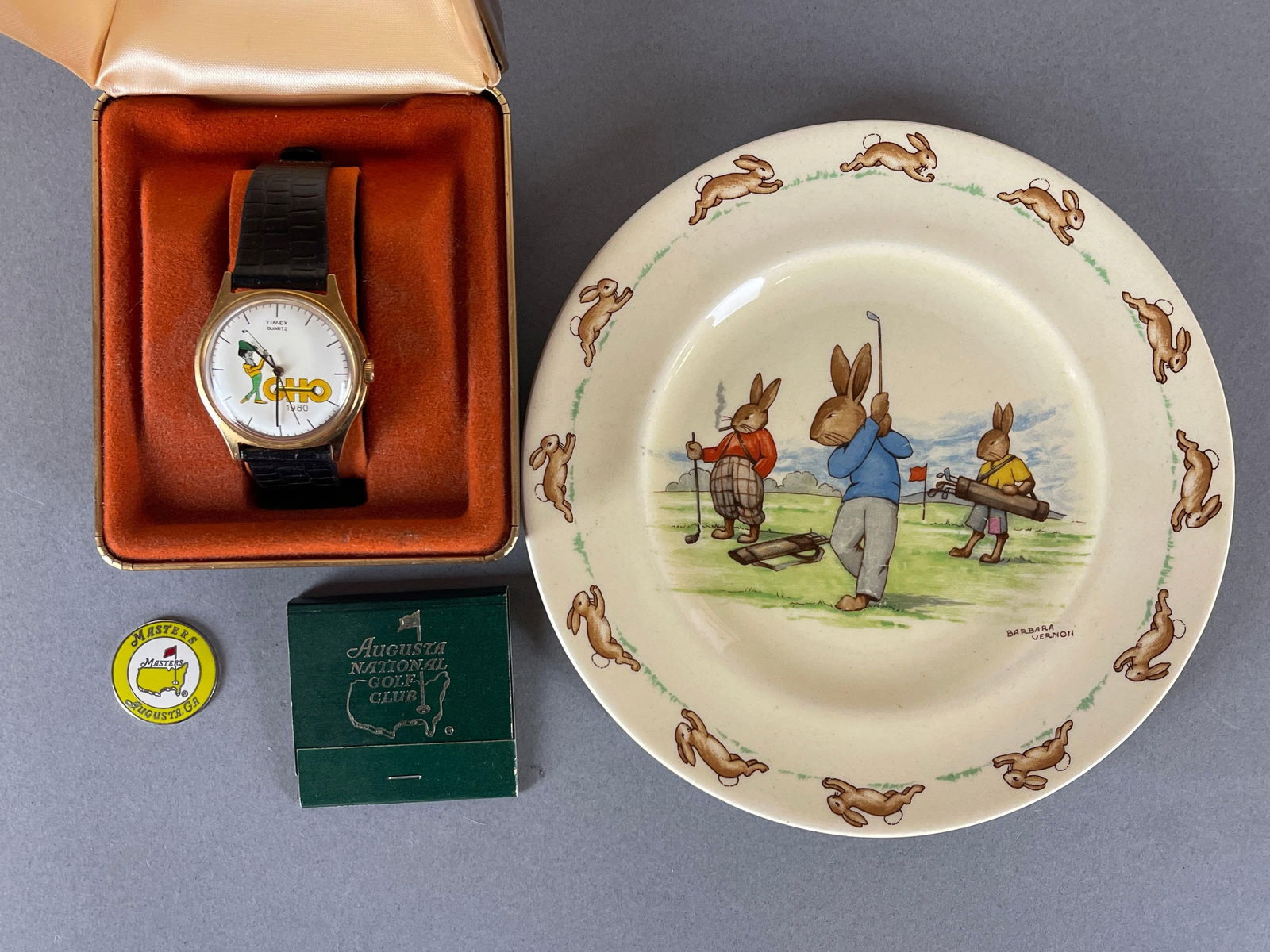 Rare 1980 Greater Hartford Open Timex Watch with Sammy Davis Jr Caricature + Other Golf Collectables: Limited to 125 Watches Produced for contestants and event promoters