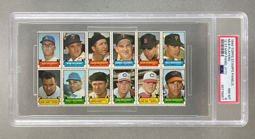 1969 Topps MLB Players 12 Stamp Panel #11 PSA 8 None Higher
