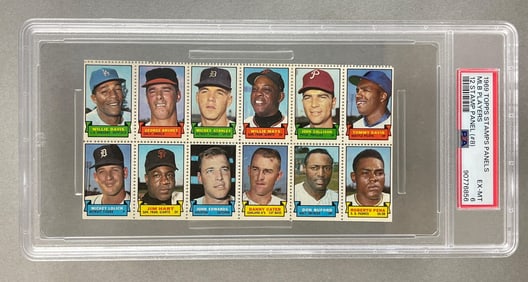 1969 Topps MLB Players 12 Stamp Panel #8 PSA 6 Pop. 3