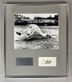 Chuck Connors Signed Cut with Black and White 8 x 10 with JSA COA