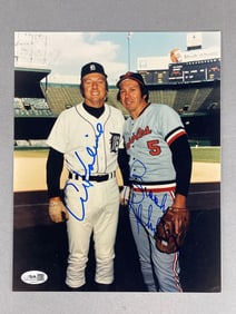 Al Kaline and Brooks Robinson Signed 8 x 10 with JSA COA