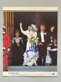 Wayne Gretzky and Wife Janet Gretzky Signed Wedding Photo with JSA COA
