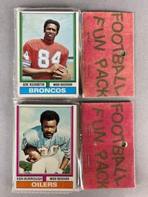 2 - 1974 Topps Football West Corps Cello Fun Packs