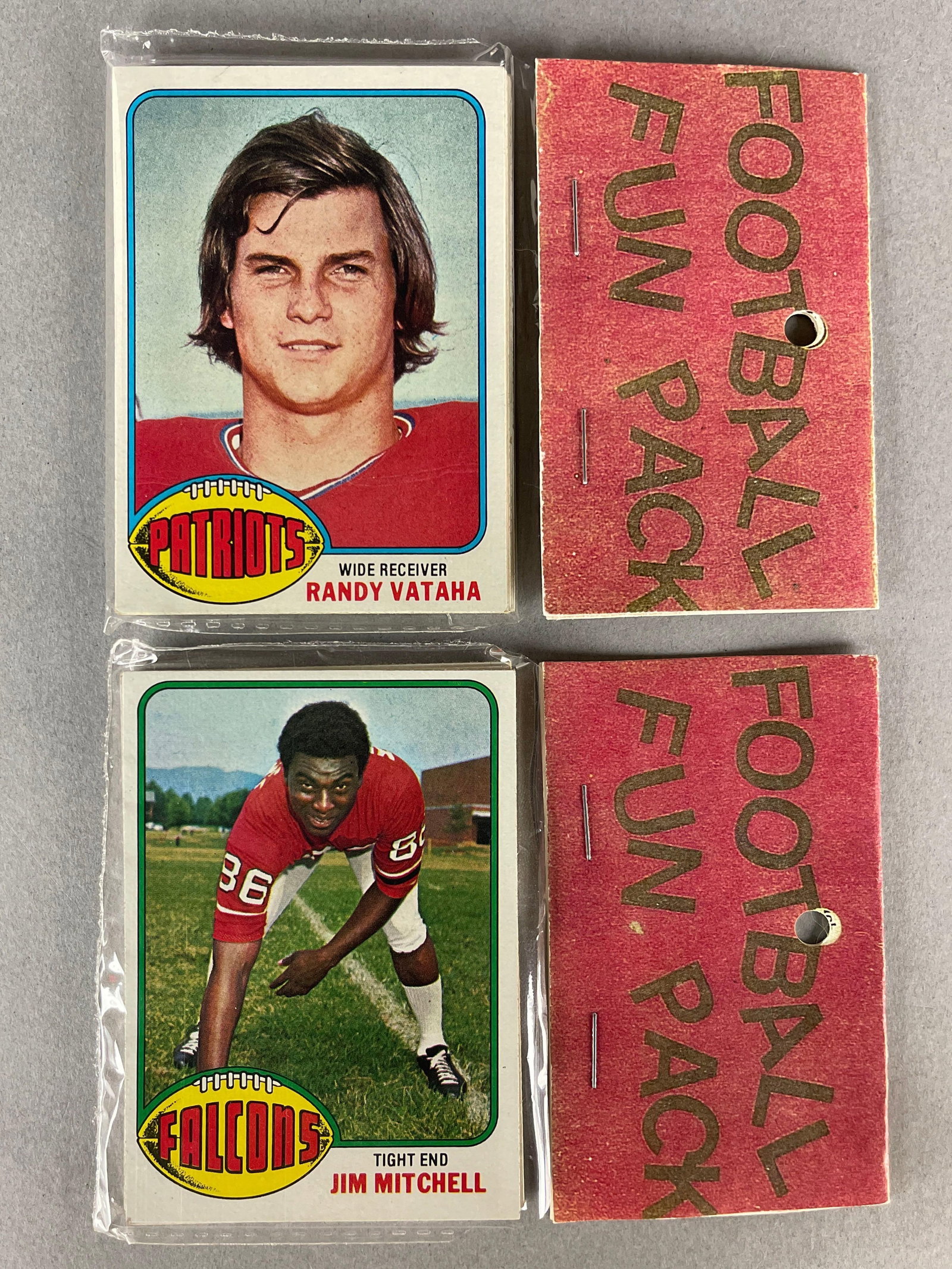 2 - 1976 Topps Football West Corps Cello Fun Packs Fred Biletnikoff on Back: West corps. was a repacking company in the 1970s, Possible Walter Payton Rookie