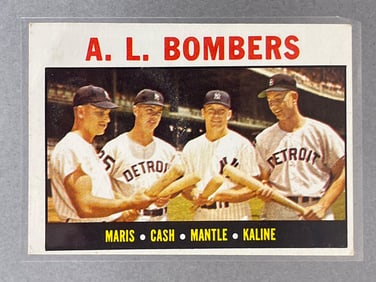 1964 Topps A.L. Bombers Maris/ Cash/ Mantle/ Kaline #331