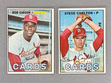 1967 Topps Bob Gibson #210 and Steve Carlton #146