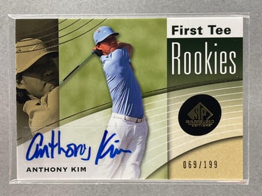 2012 SP Game Used First Tee Rookies Auto Anthony Kim 69/199